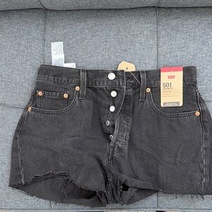 Levi's Women's Charcoal Jean Shorts